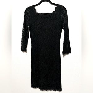 DIANEvonFURSTENBERG Zarita Lace Sheath Dress in Black size 6